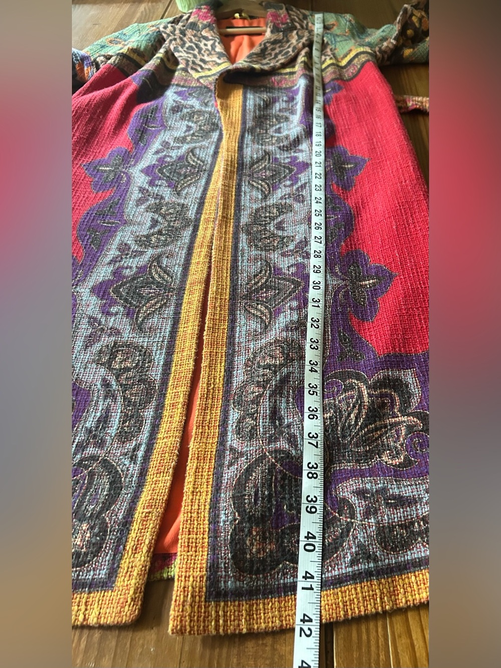 Etro Multicolor Paisley & Animal-Print Belted Cotton-Blend Jacquard Coat - Picture 11 of 17